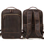 High-End Men's Leather Backpack – 16-Inch Large Capacity