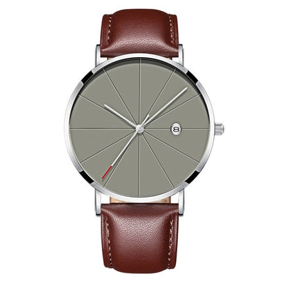 Men's Waterproof Quartz Watch – Minimalist Design with Calendar