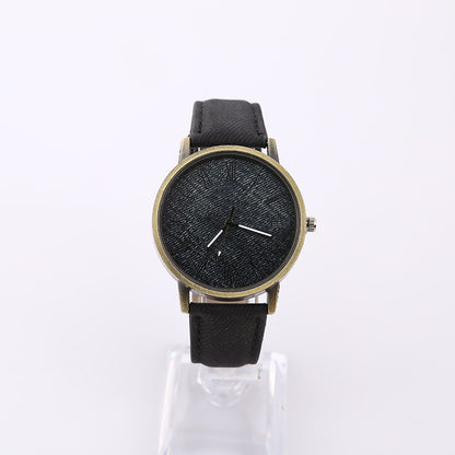 Women's Casual Denim Quartz Watch – Stylish Belt Design