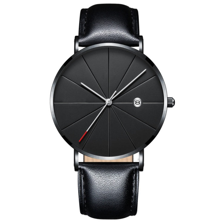 Men's Waterproof Quartz Watch – Minimalist Design with Calendar