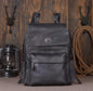 Leather Cowhide Shoulder Backpack – Durable Travel & Laptop Bag