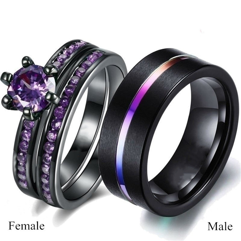 Couples' Purple Ring – Stylish & Romantic