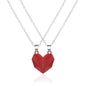 Minimalist Magnetic Heart Pendant Necklace – Matching Couples' Friendship Jewelry