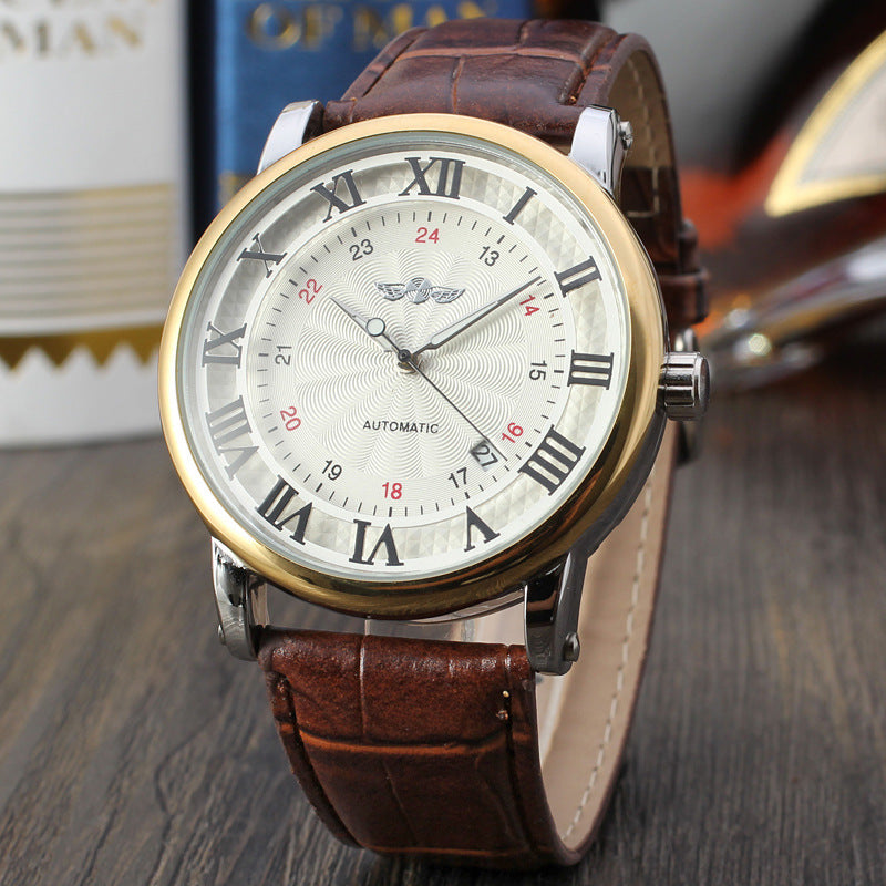 Men's Fashionable Mechanical Watch – Self-Winding & Stylish